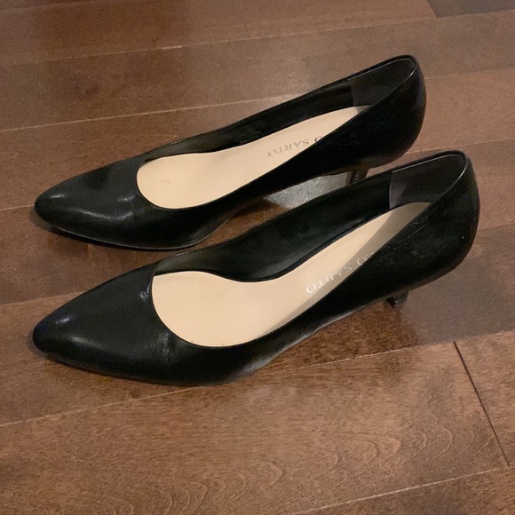Franco Sarto black leather pump shoes - Picture 3 of 5